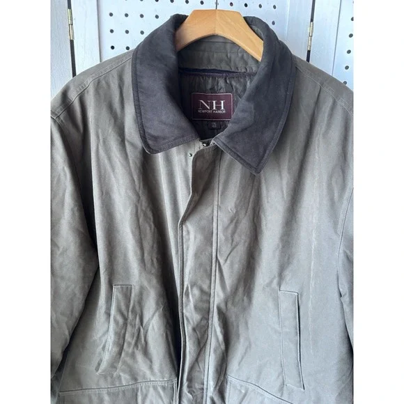 Newport Harbor Men's XXL Chore Jacket Coat Brown Barn Canvas Ranch Zip Out Liner
